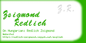 zsigmond redlich business card